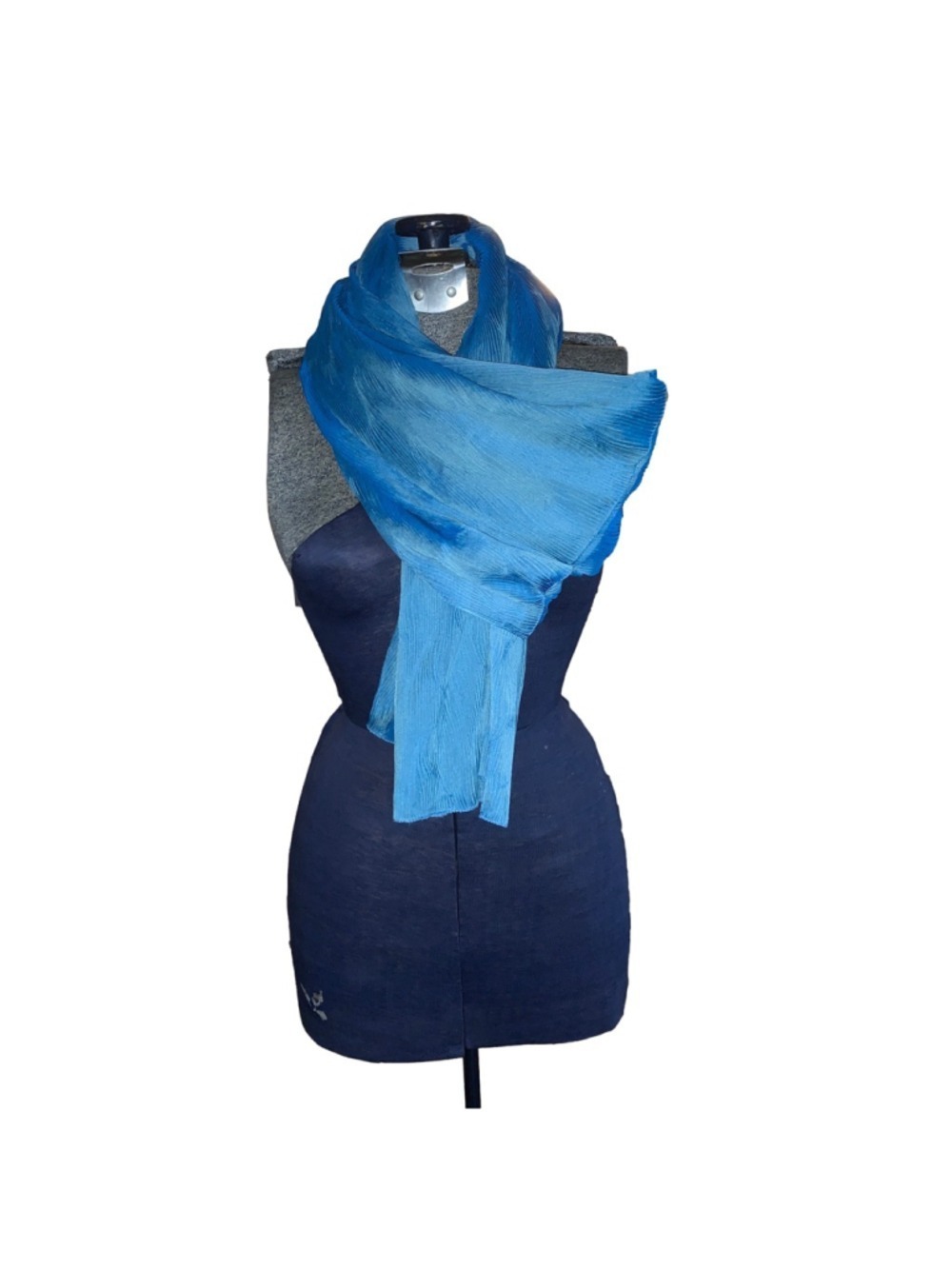 Women's Unbranded Blue Pleated Scarf Wrap One Size